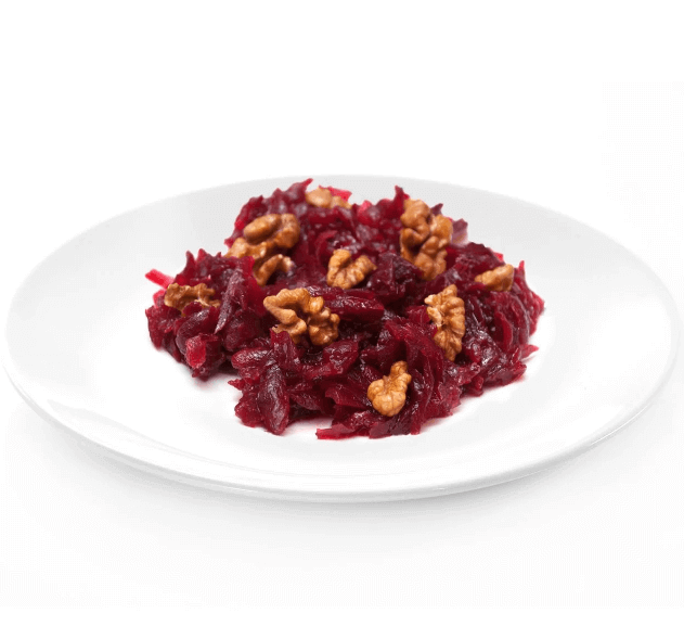 Тертая свекла с чесноком и орехом