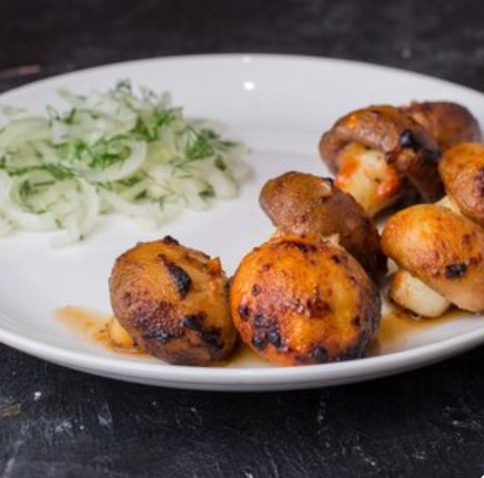 Шампиньоны на мангале