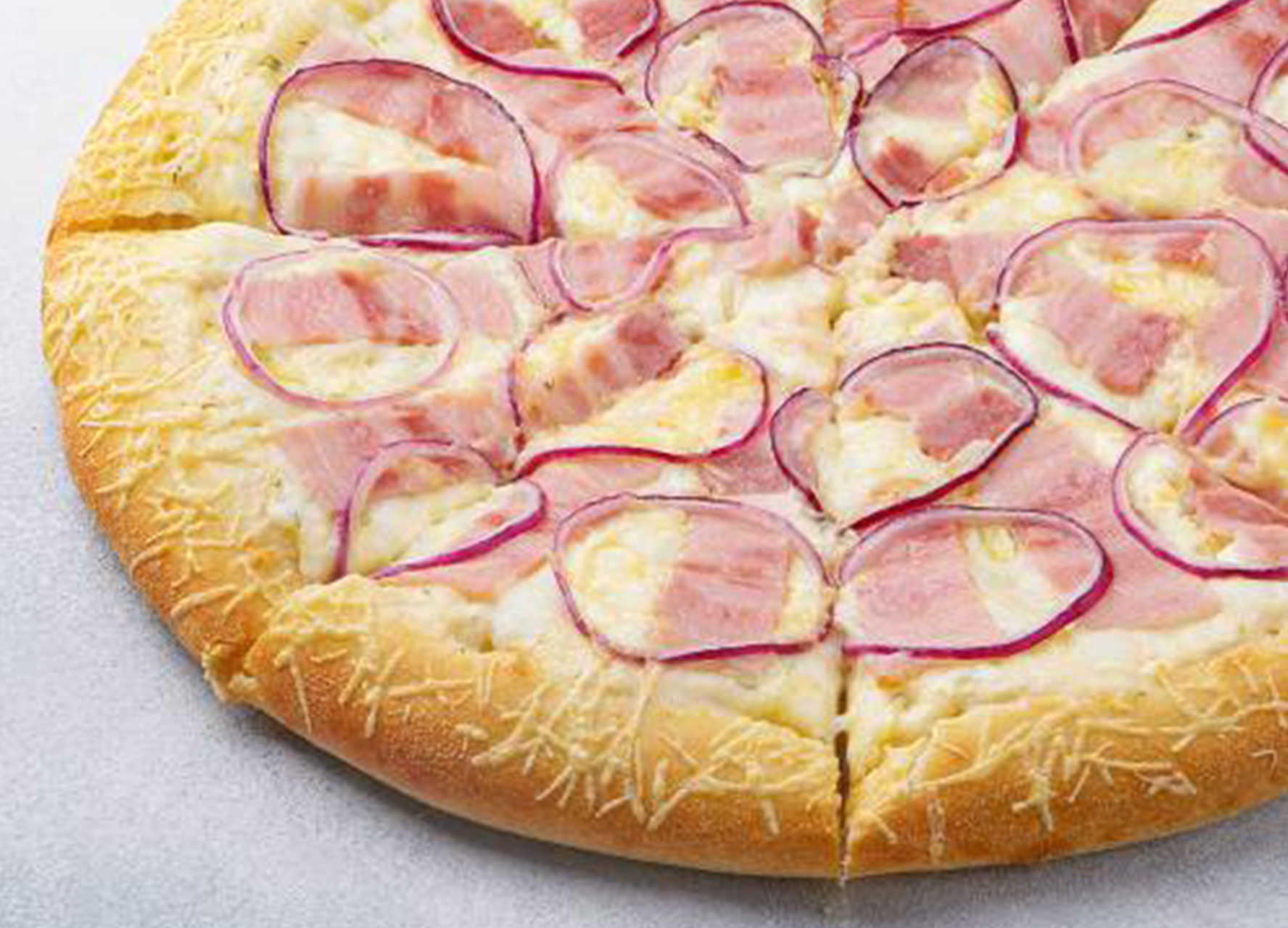 Пицца Карбонара 40 см на толстом с сыром