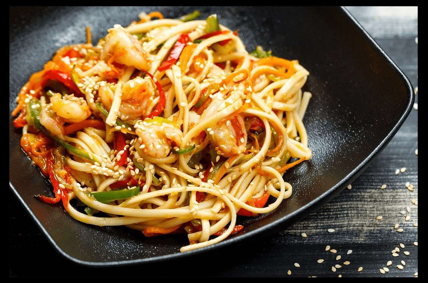 Лапша удон с овощами