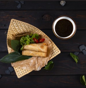 Спринг-роллы с цыпленком