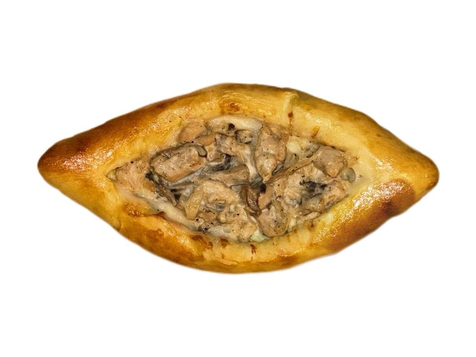 Лодочка с курицей и грибами