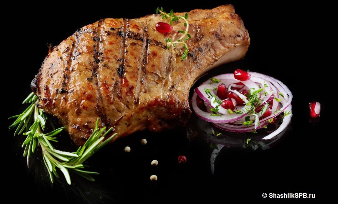 Шашлык Королевский с шампиньонами.