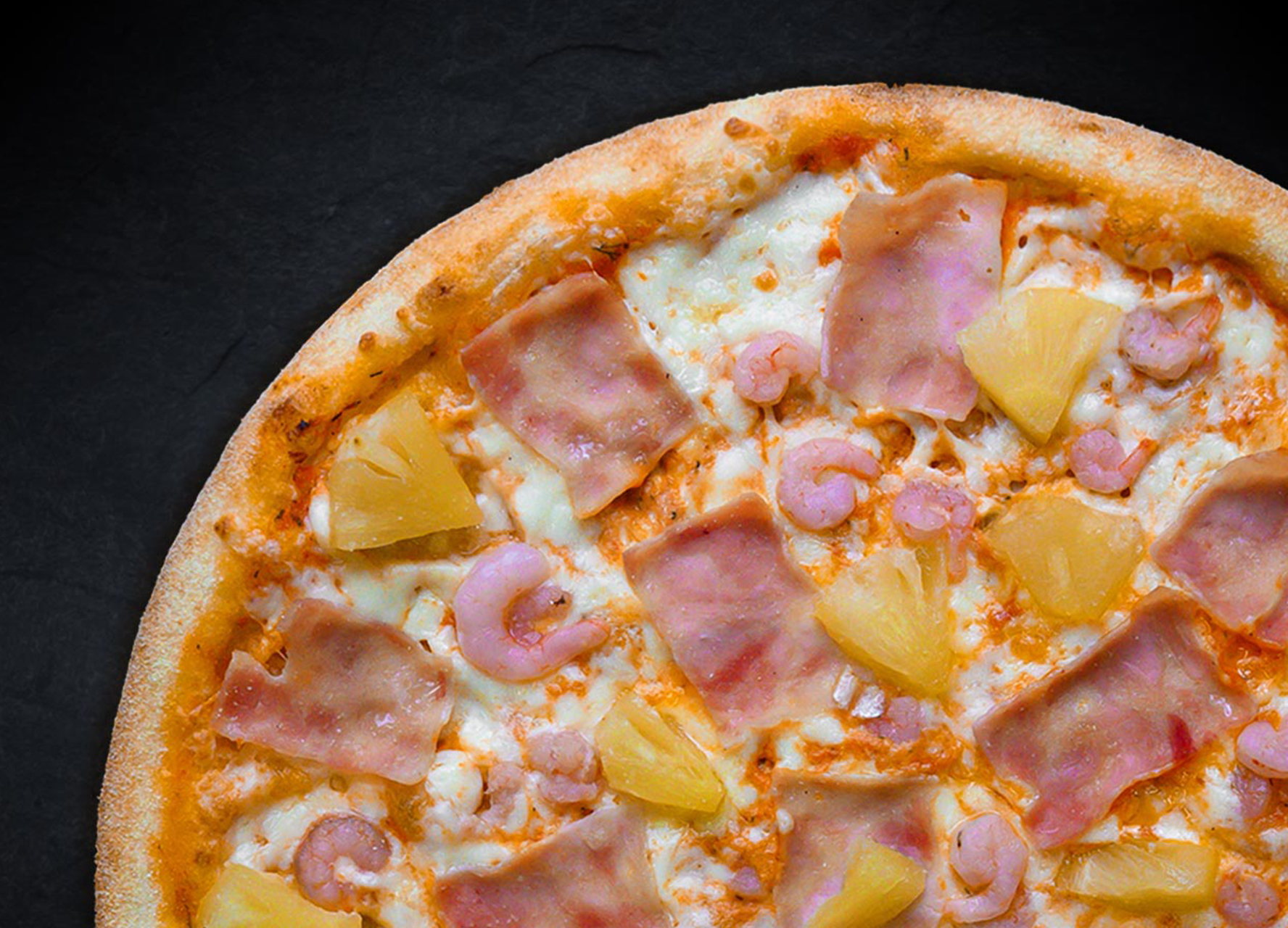 Гавайская 40 см (тонкое тесто)