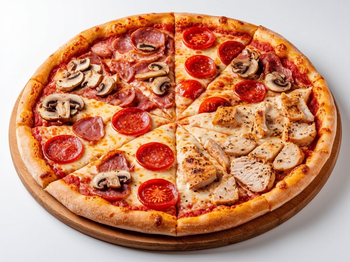 Пицца "Четыре сезона" 28 см.