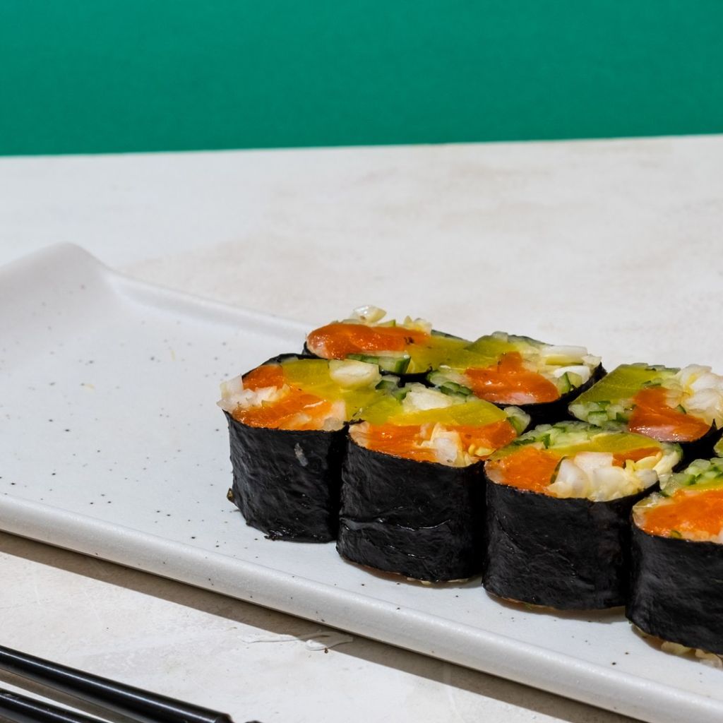 С лососем и дайконом