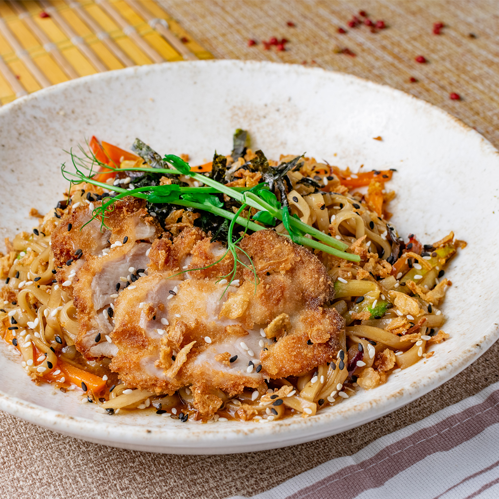 Лапша удон с курицей