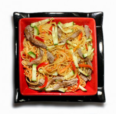 Пшеничная с цыпленком в соусе терияки