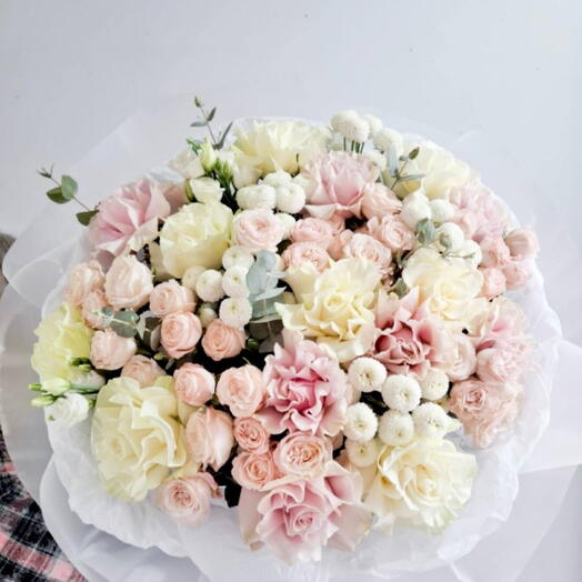 Шикарный вау букет! «Нежность» из роз