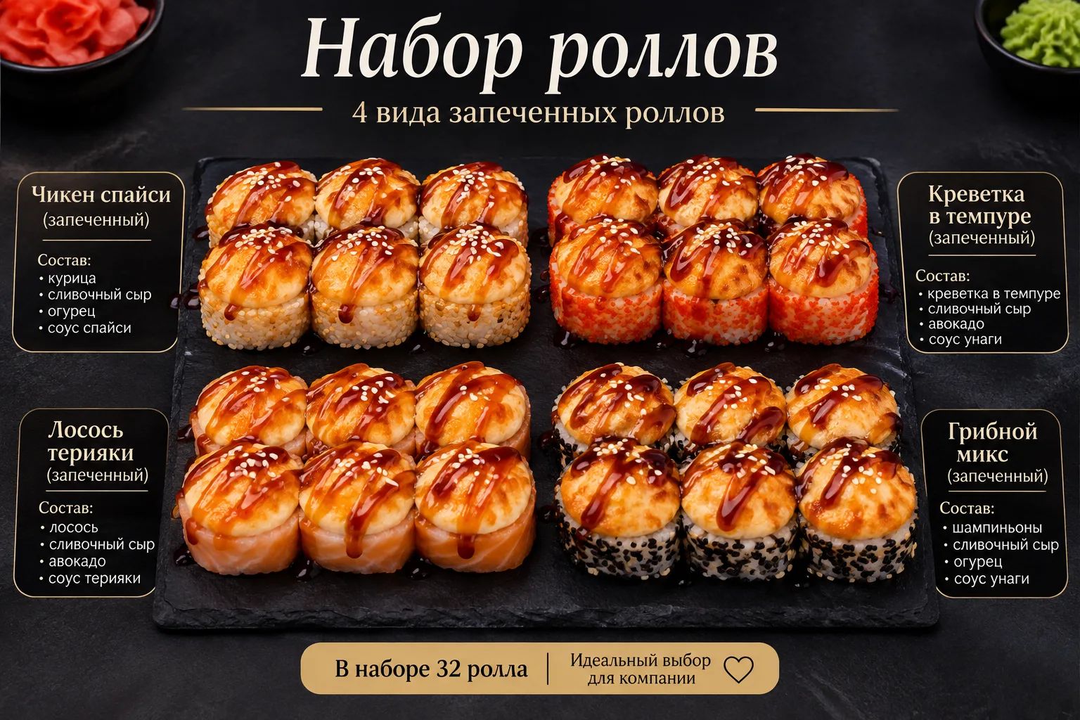 Набор родов запечённый