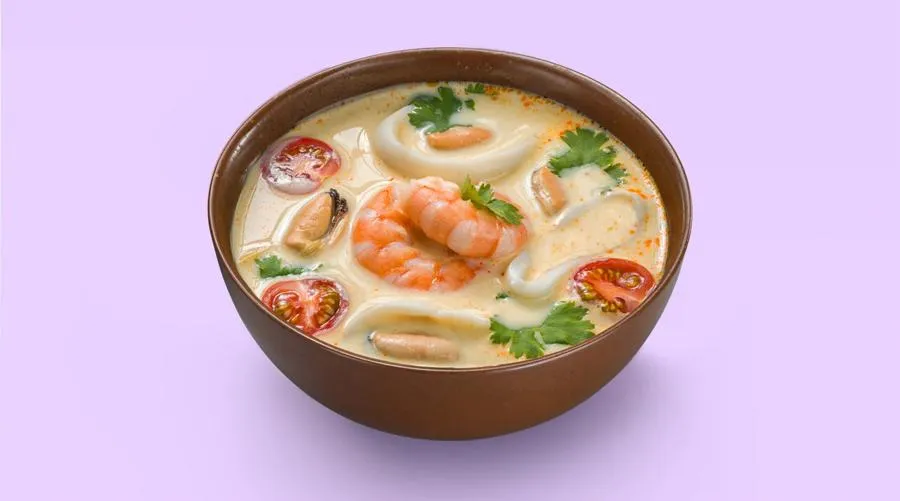 Сырный суп с морепродуктами