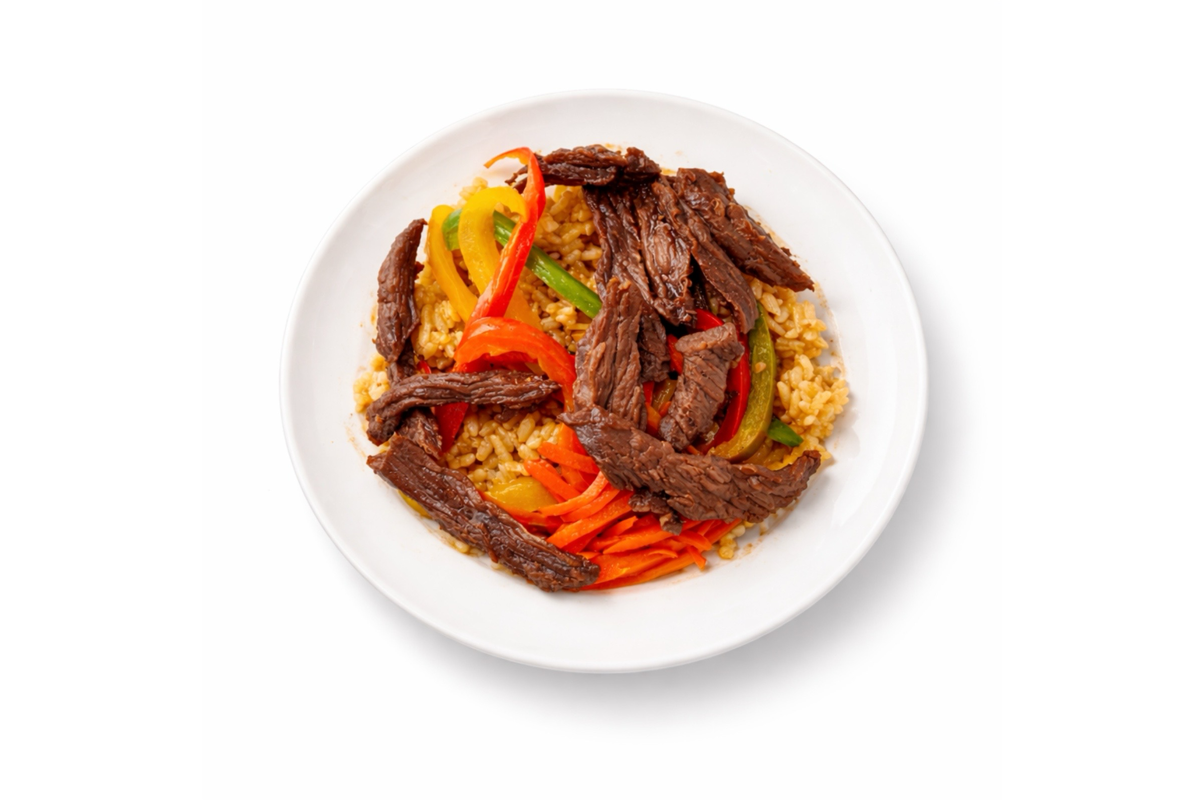 Рис с говядиной и овощами охлажденный