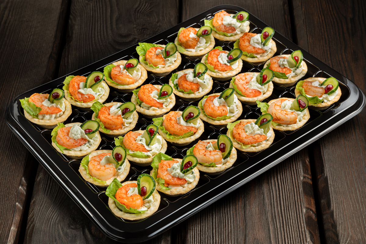 На 2-4 персоны закуска из креветок с сыром мини