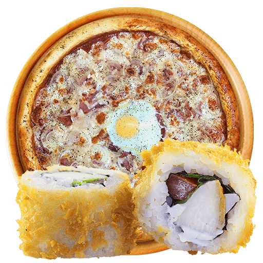 набор№3(пицца Угольщика,ролл Чикен ролл)