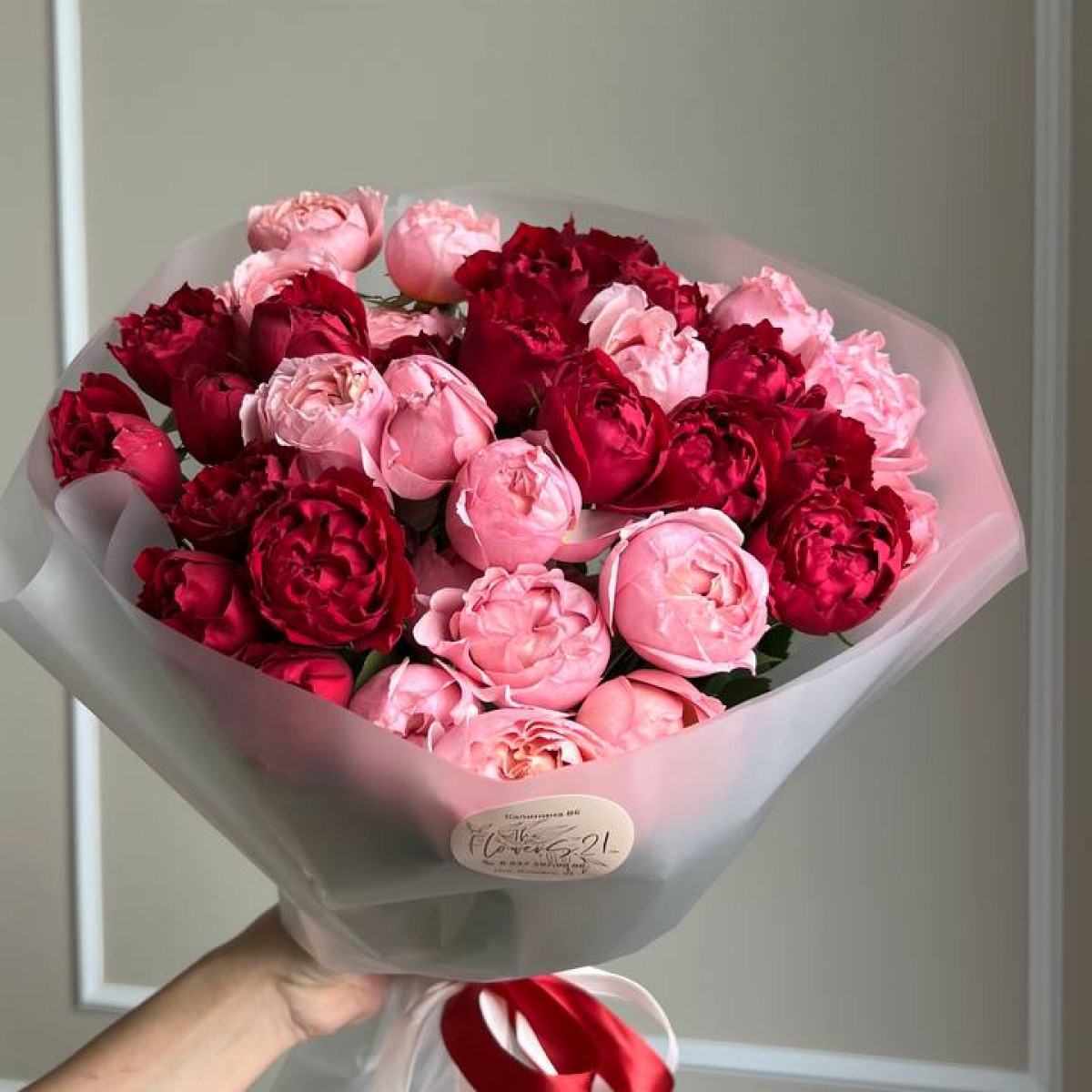 Моно букет из кустовых роз 26 (предзаказ)