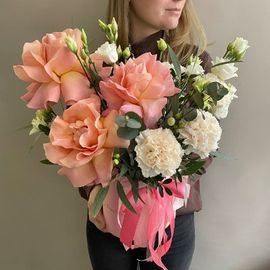 Роскошная коробка с французскими розами