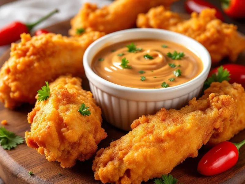 Крылья kfc с бургерным соусом
