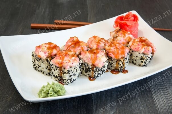 Запеченные роллы с курицей
