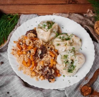 Микс плов и манты