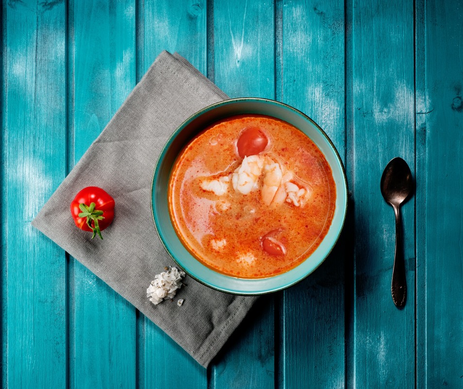 Том Ям с тигровыми креветками