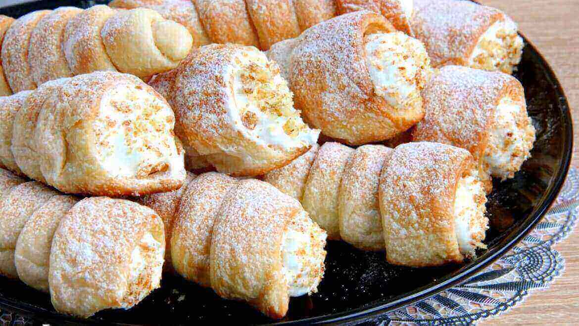 Трубочка с твороженным кремом