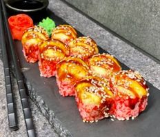 Запечённый с крабом в икре 