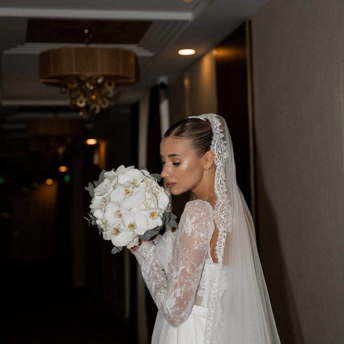 Букет невесты из орхидей и гортензий (предзаказ)