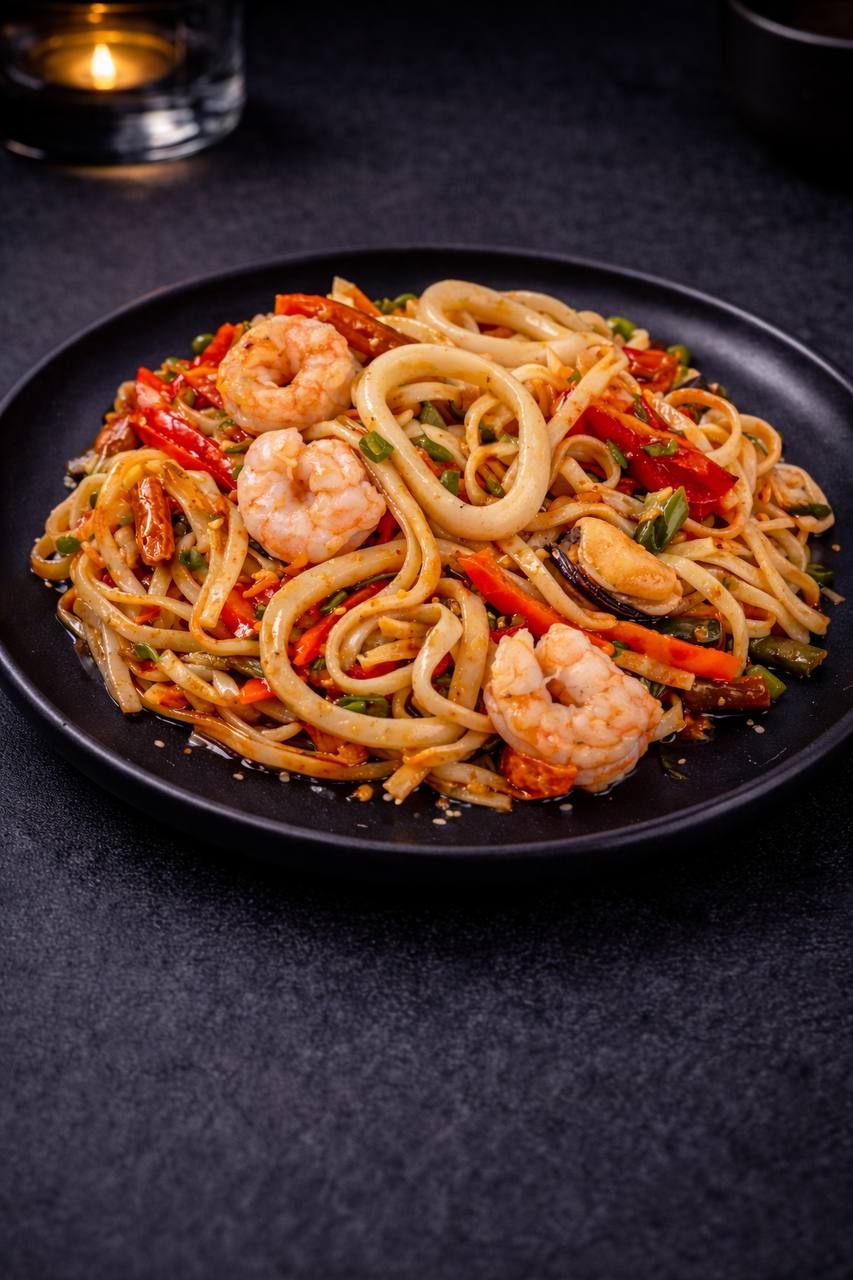 Удон с море продуктами