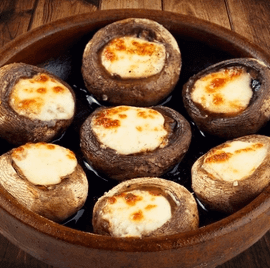 Грибы жареные с сыром
