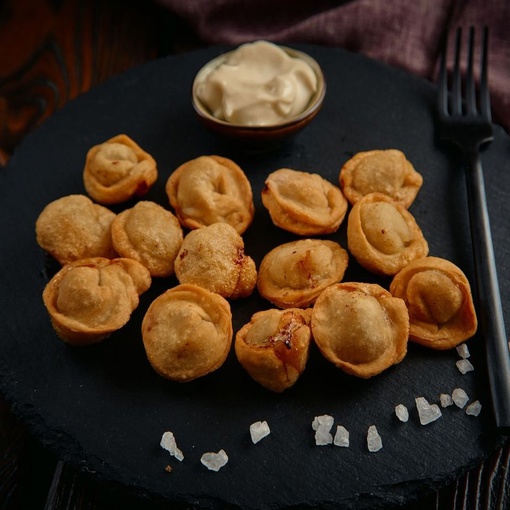 Пельмени жареные