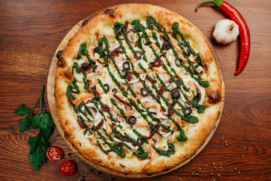 Пицца с морепродуктами