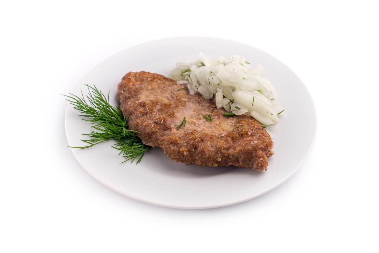 Шницель натур. рубленый мясн.100