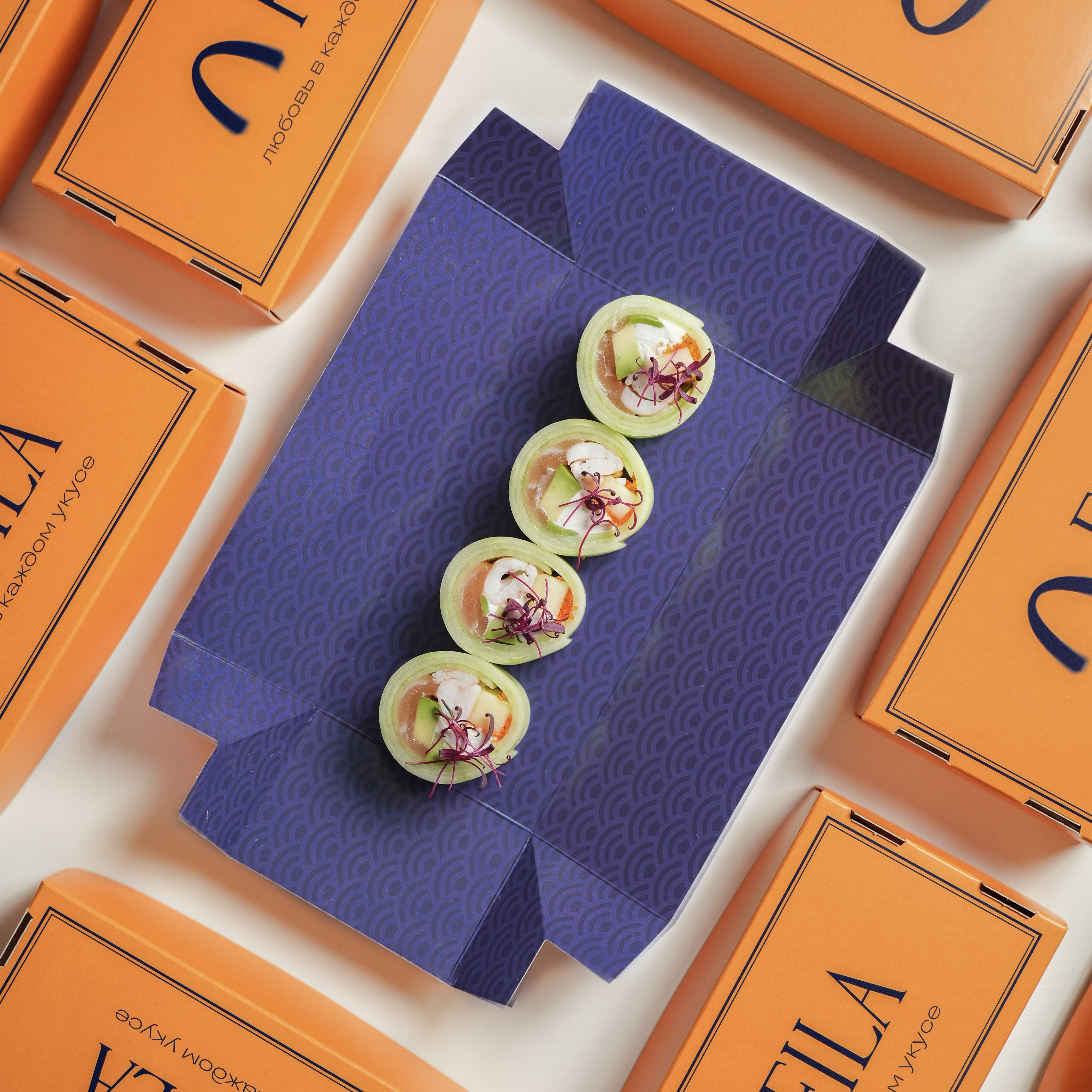 Сашими ролл в огурце