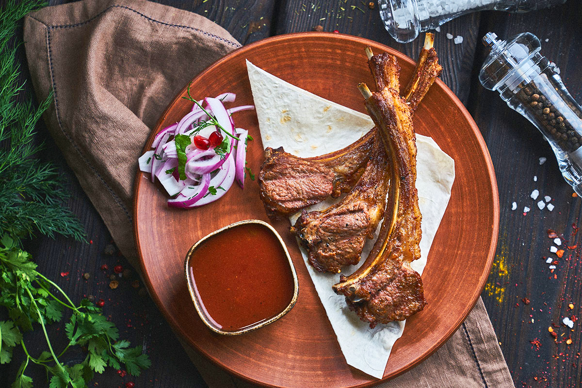 Шашлык из каре ягненка