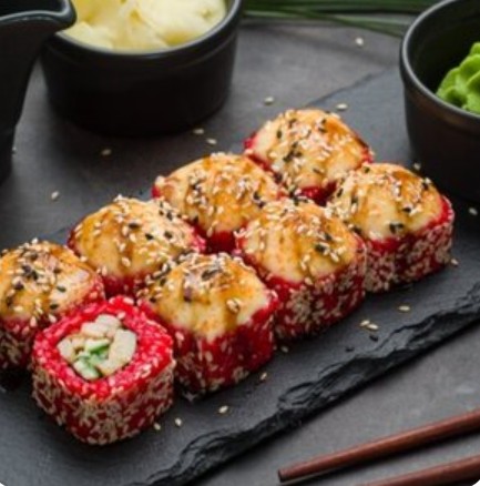 Ролл Красный кальмар запеченный