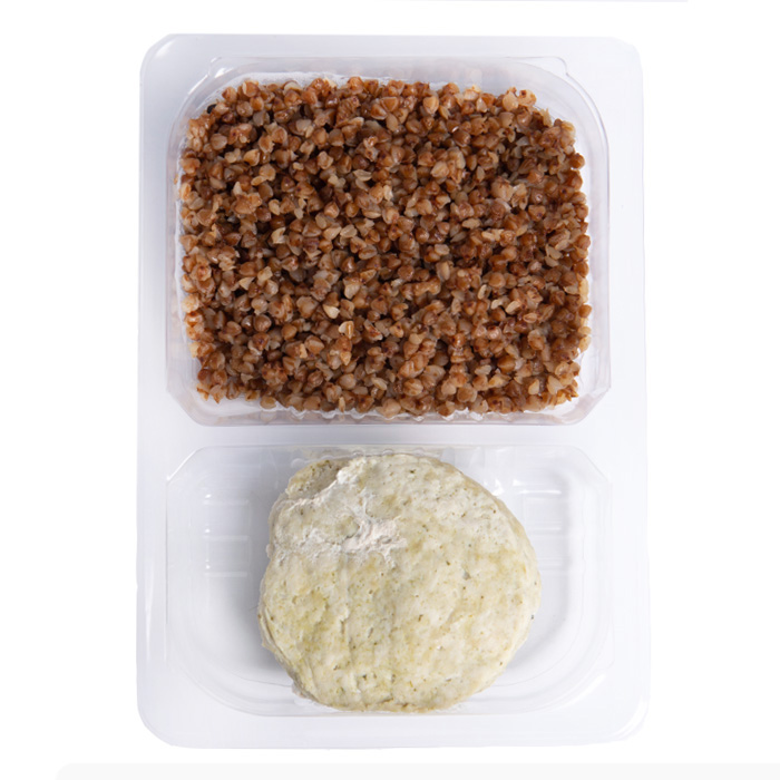 Гречка 150гр+Котлета куриная паровая