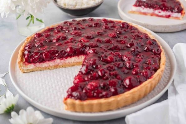 Творожно - Вишневый тарт