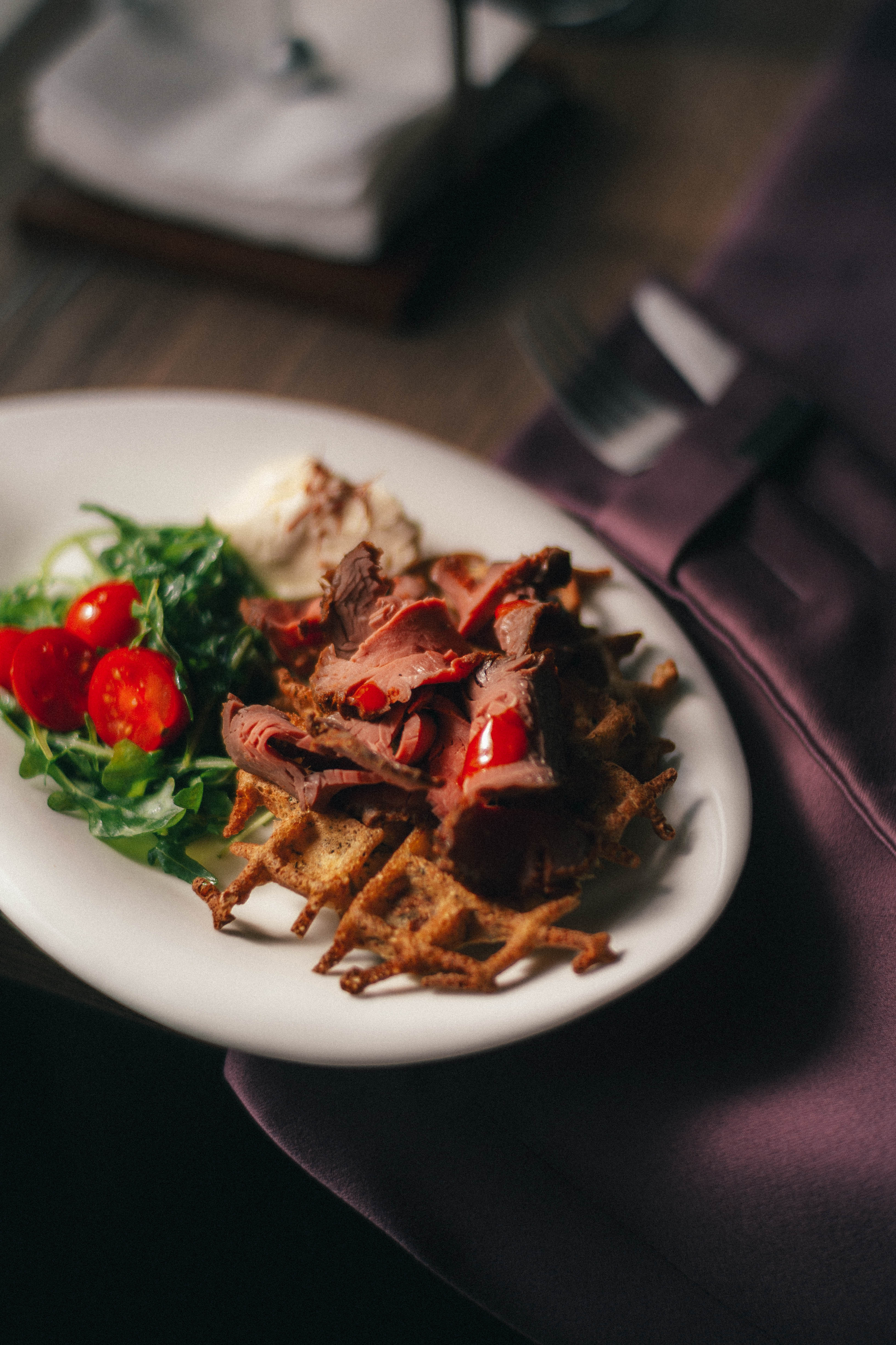 Вафли картофельные с ростбифом