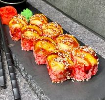 Запеченный с лососем в икре