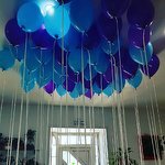 Небесное настроение | 30 гелиевых шаров в голубых тонах