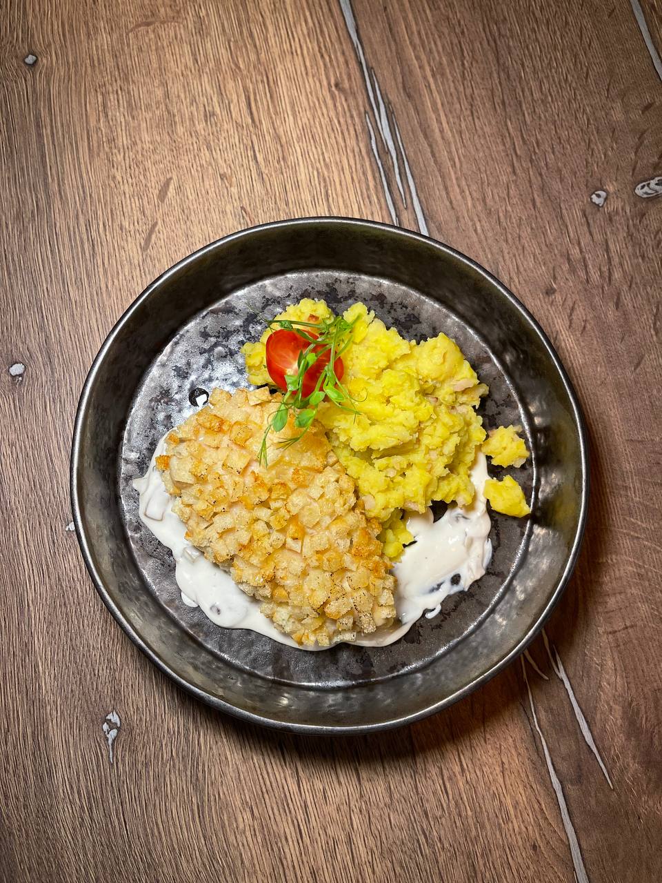 Куриная котлета с картофелем 