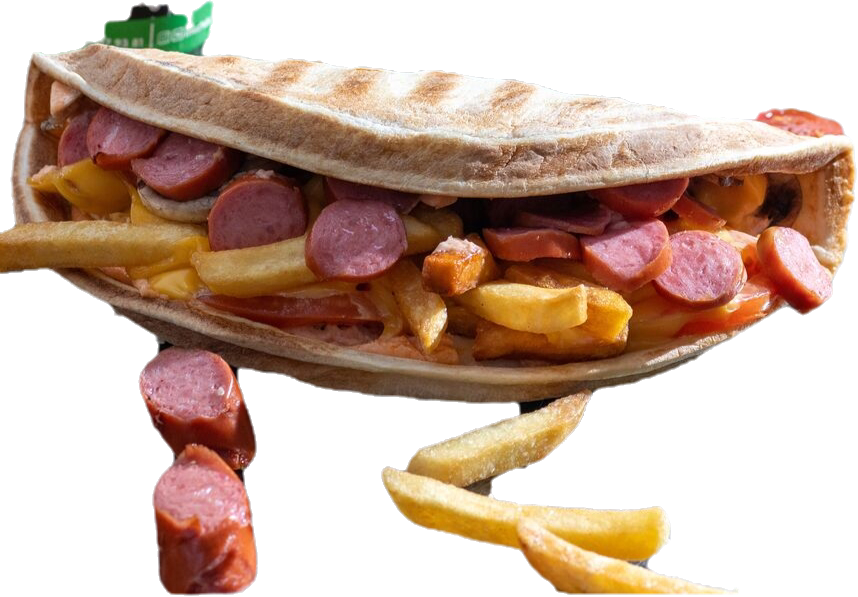 Закрытая пицца  с фри