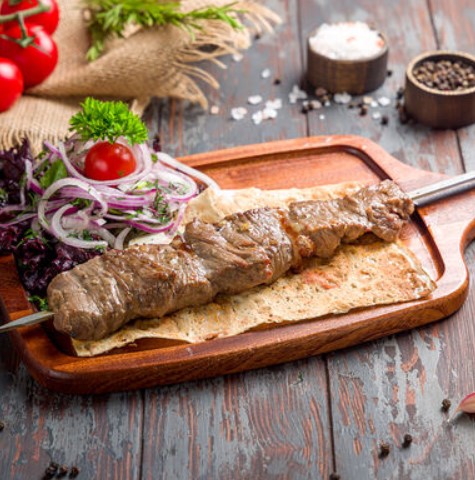 Шашлык из кусочков телятины