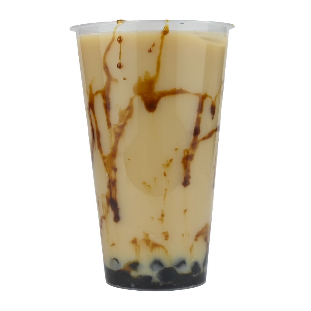Миндальный молочный чай с карамелью.