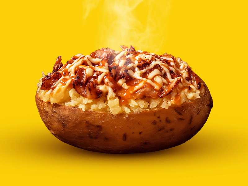 Печёная картошка с беконом