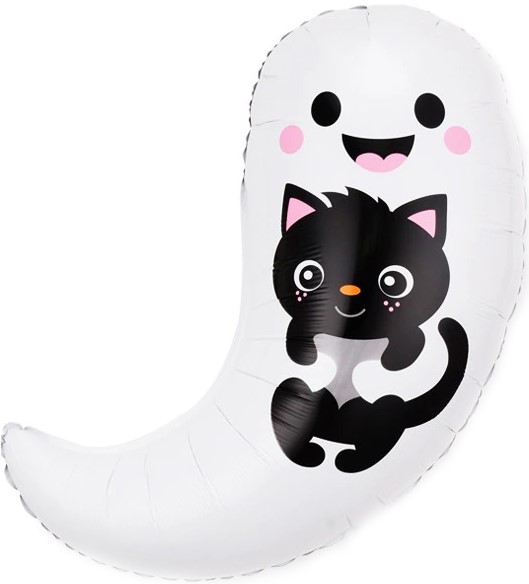 Шар фигура Привидение с котенком 76 см