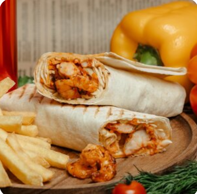 Шаурма Комбо с креветками