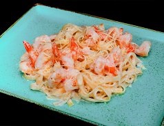 Фетучини с креветками