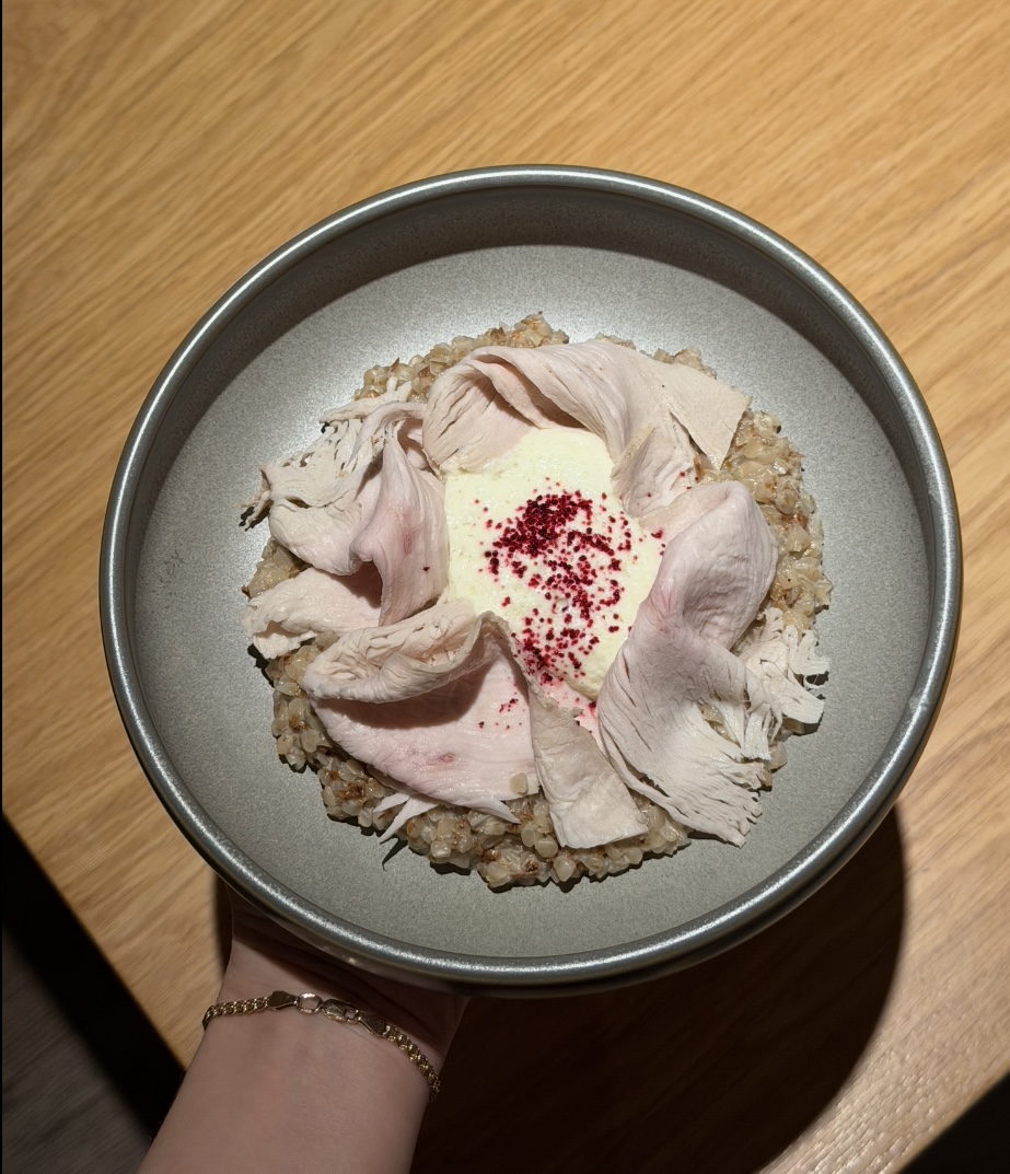 Гречневое ризотто блю чиз с индейкой