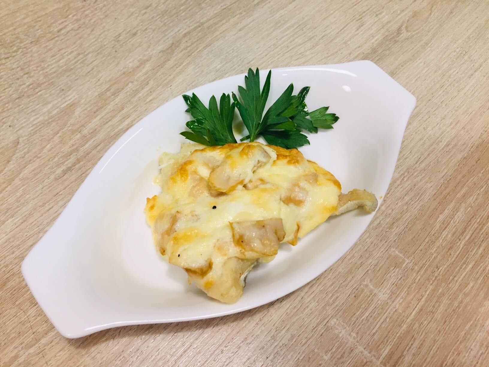 Треска запеченная с грибами